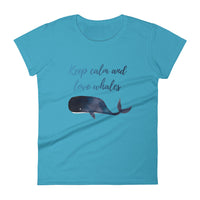 Keep Calm Love Whales Women's Shirt