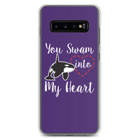 You Swam into My Heart Samsung Case Purple - Splashing Apparel