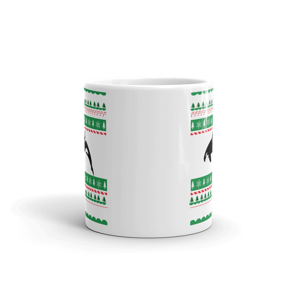 Festive Orca Mug - Splashing Apparel