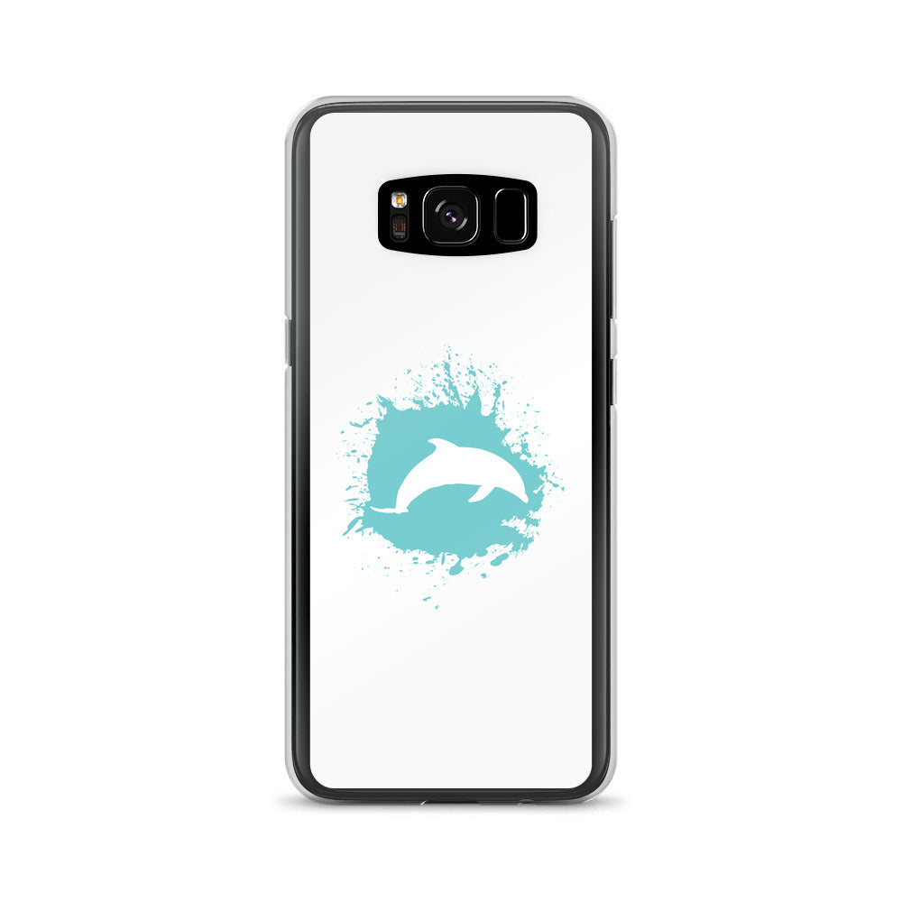 Dolphin Splash Samsung Case White - Splashing Apparel