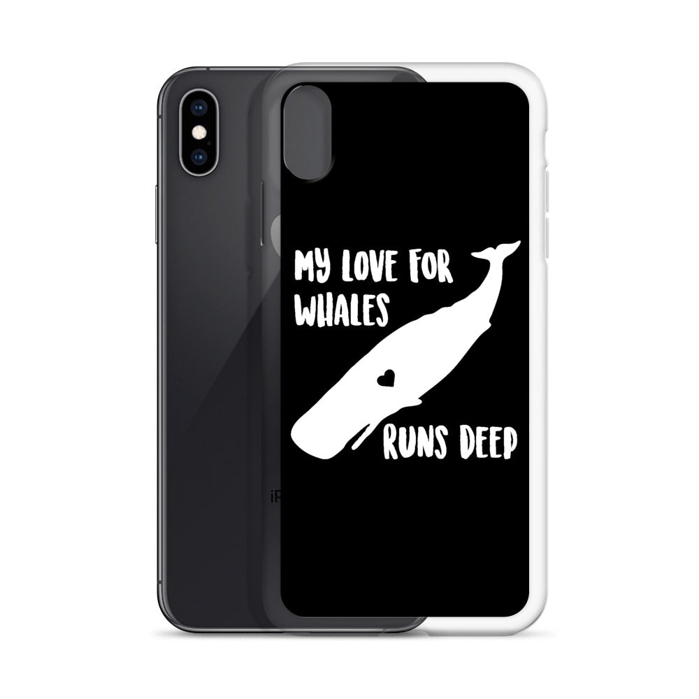 My Love Runs Deep iPhone Case Black - Splashing Apparel