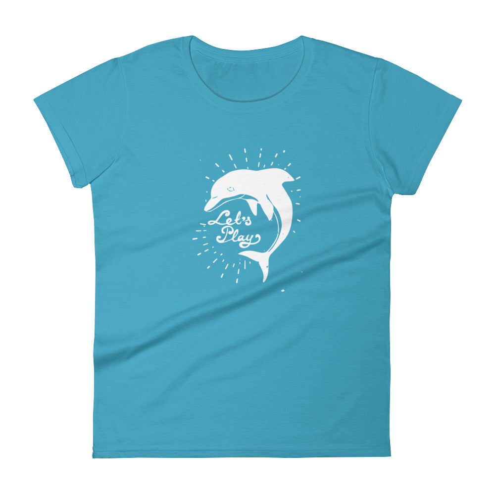 Let's Play Dolphin Women's Shirt - Splashing Apparel