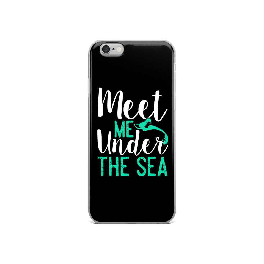 Meet Me Under the Sea iPhone Case Black - Splashing Apparel
