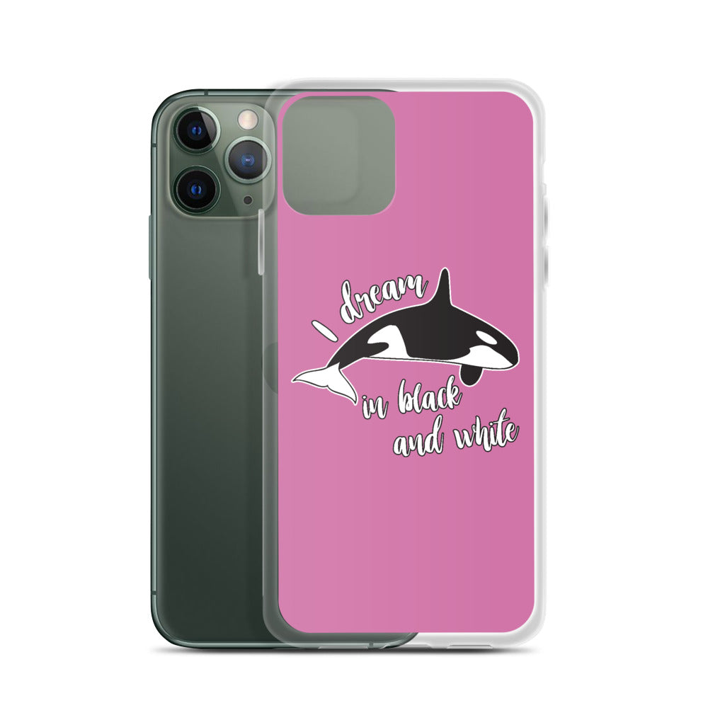 Dream in Black and White iPhone Case Pink - Splashing Apparel