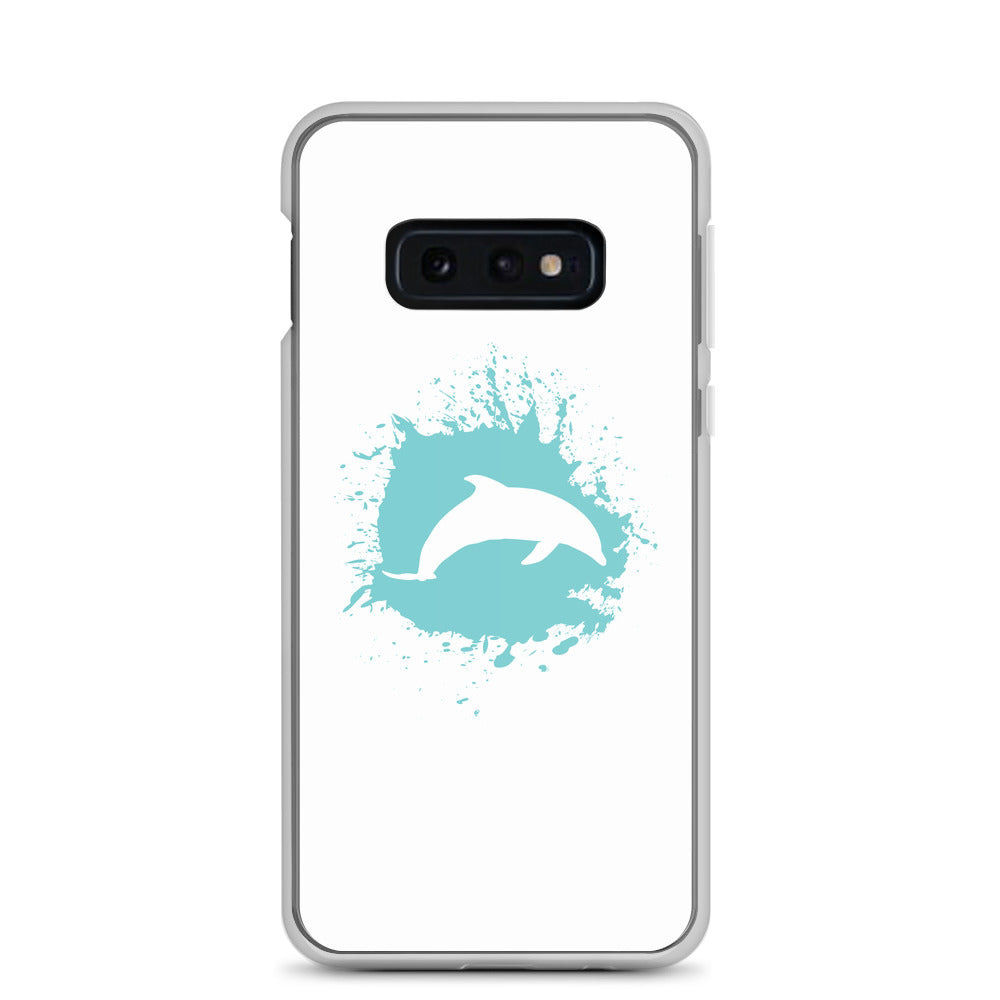 Dolphin Splash Samsung Case White - Splashing Apparel