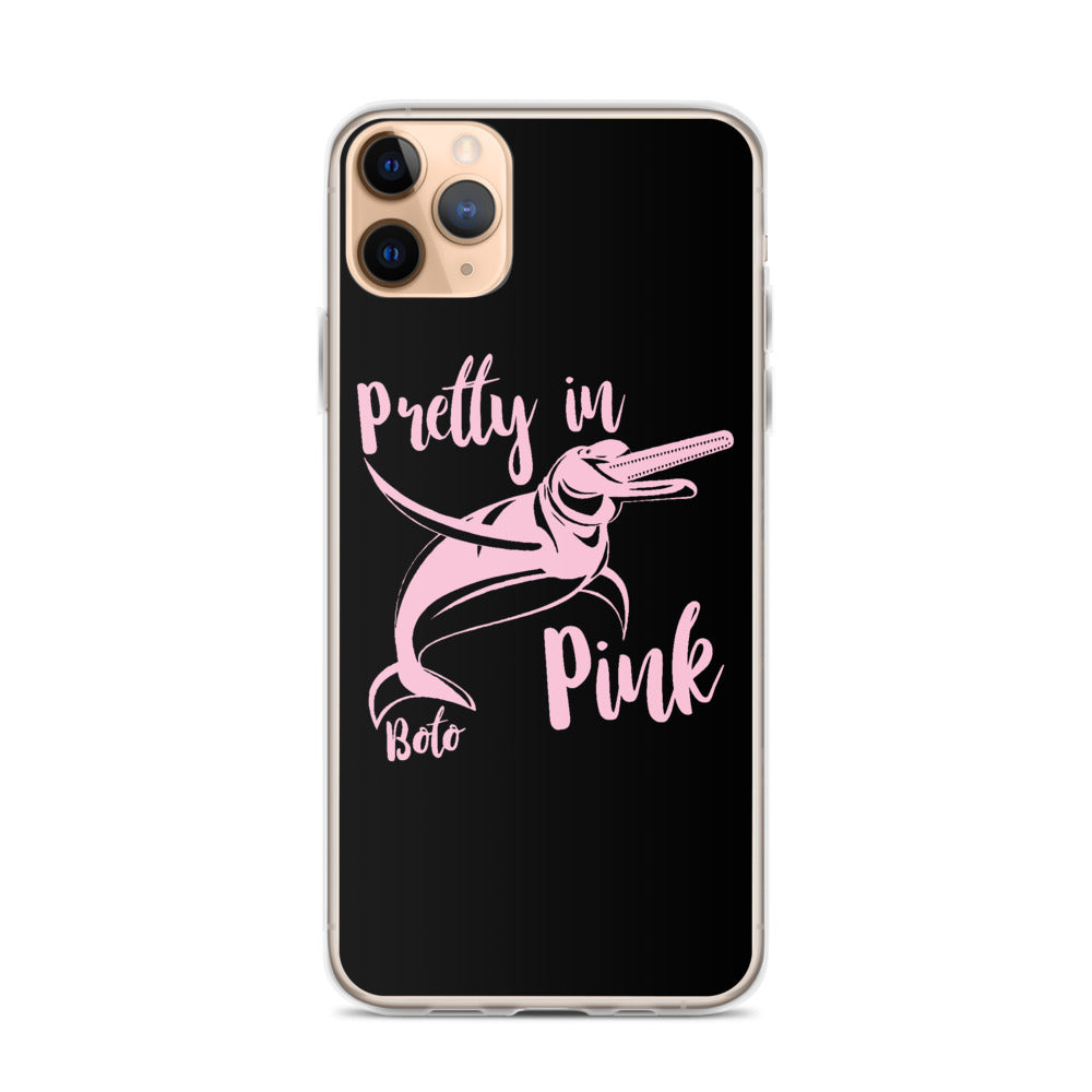 Pretty in Pink iPhone Case Black - Splashing Apparel