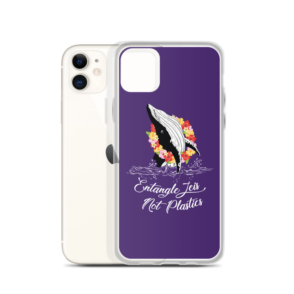 Entangle Leis Not Plastics iPhone Case Purple - Splashing Apparel