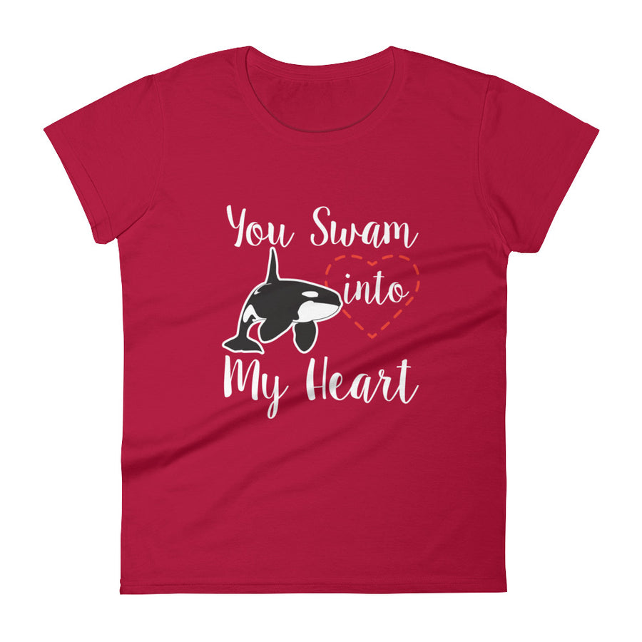 You Swam into My Heart Women's Shirt - Splashing Apparel