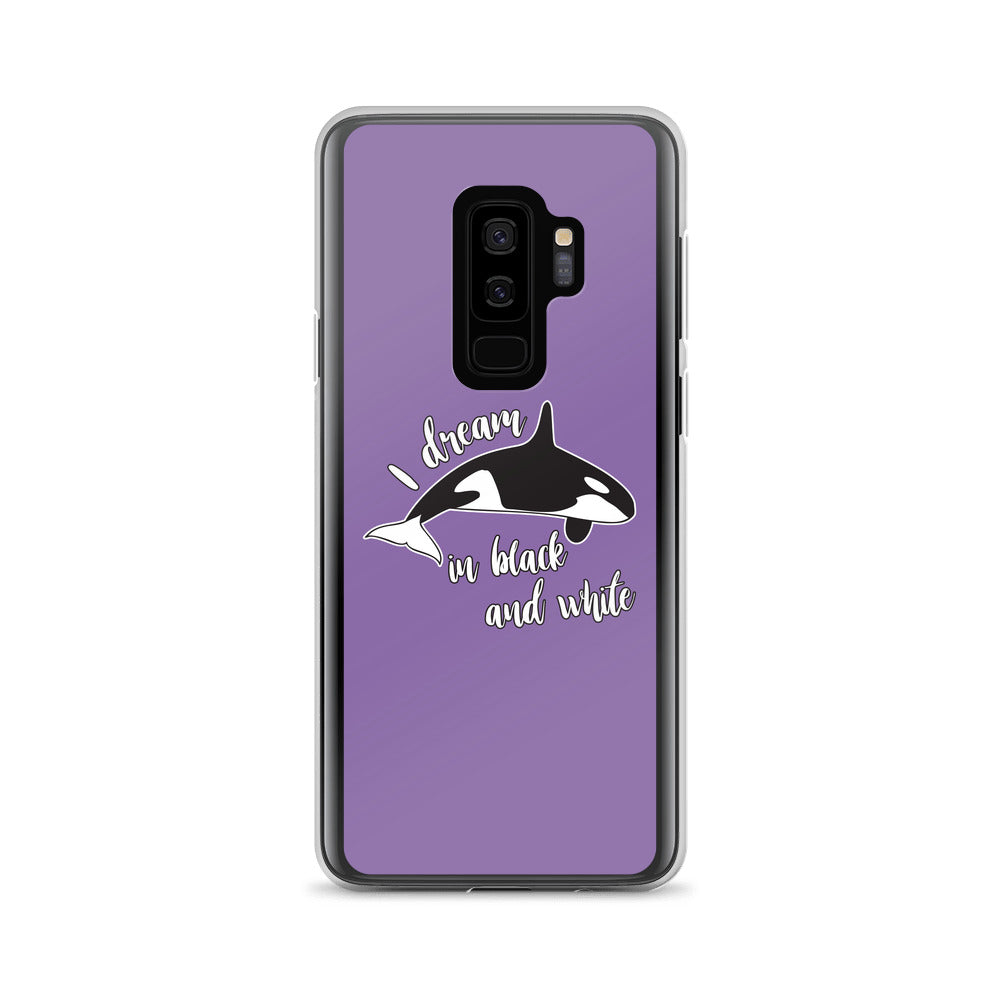 Dream in Black and White Samsung Case Purple - Splashing Apparel