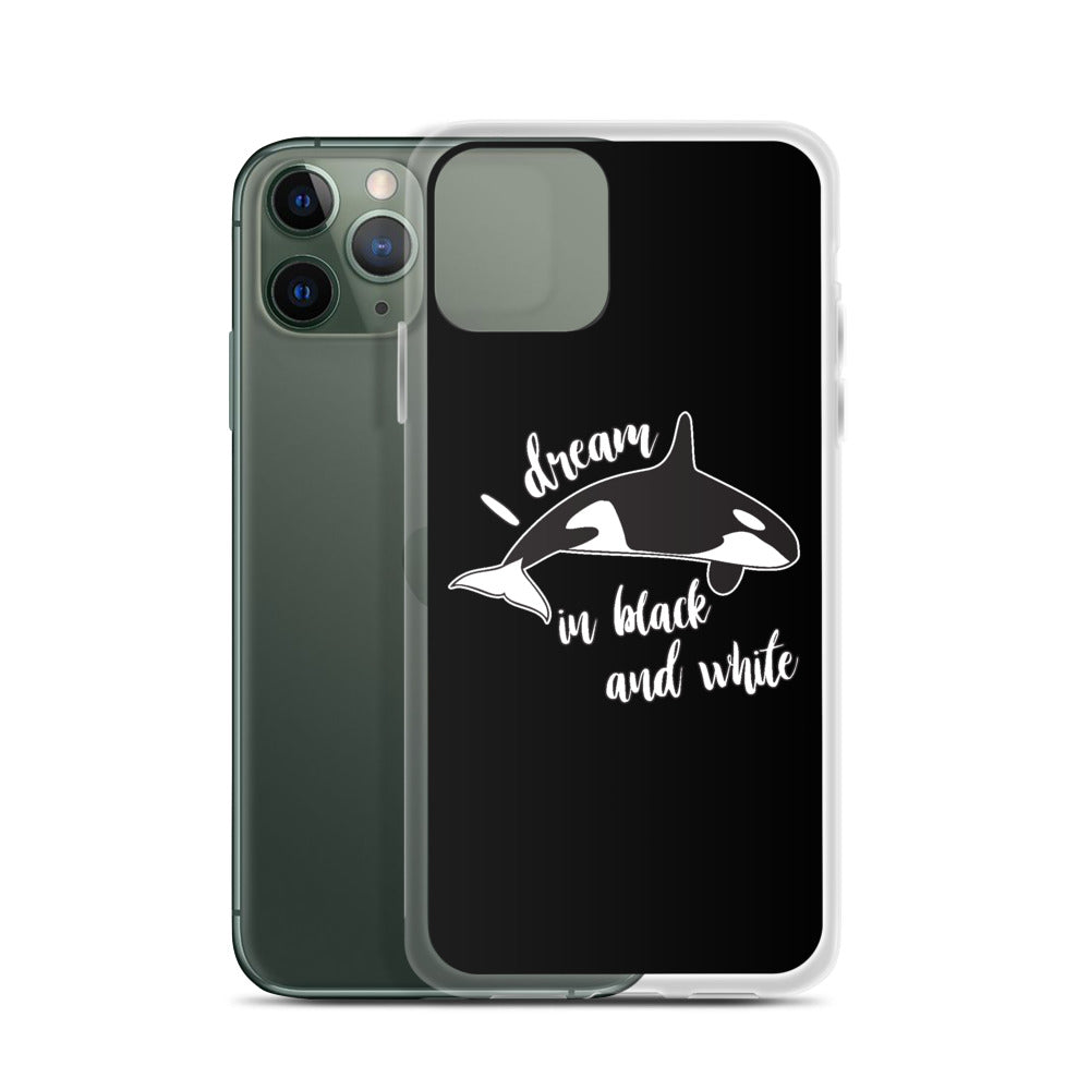 Dream in Black and White iPhone Case Black - Splashing Apparel