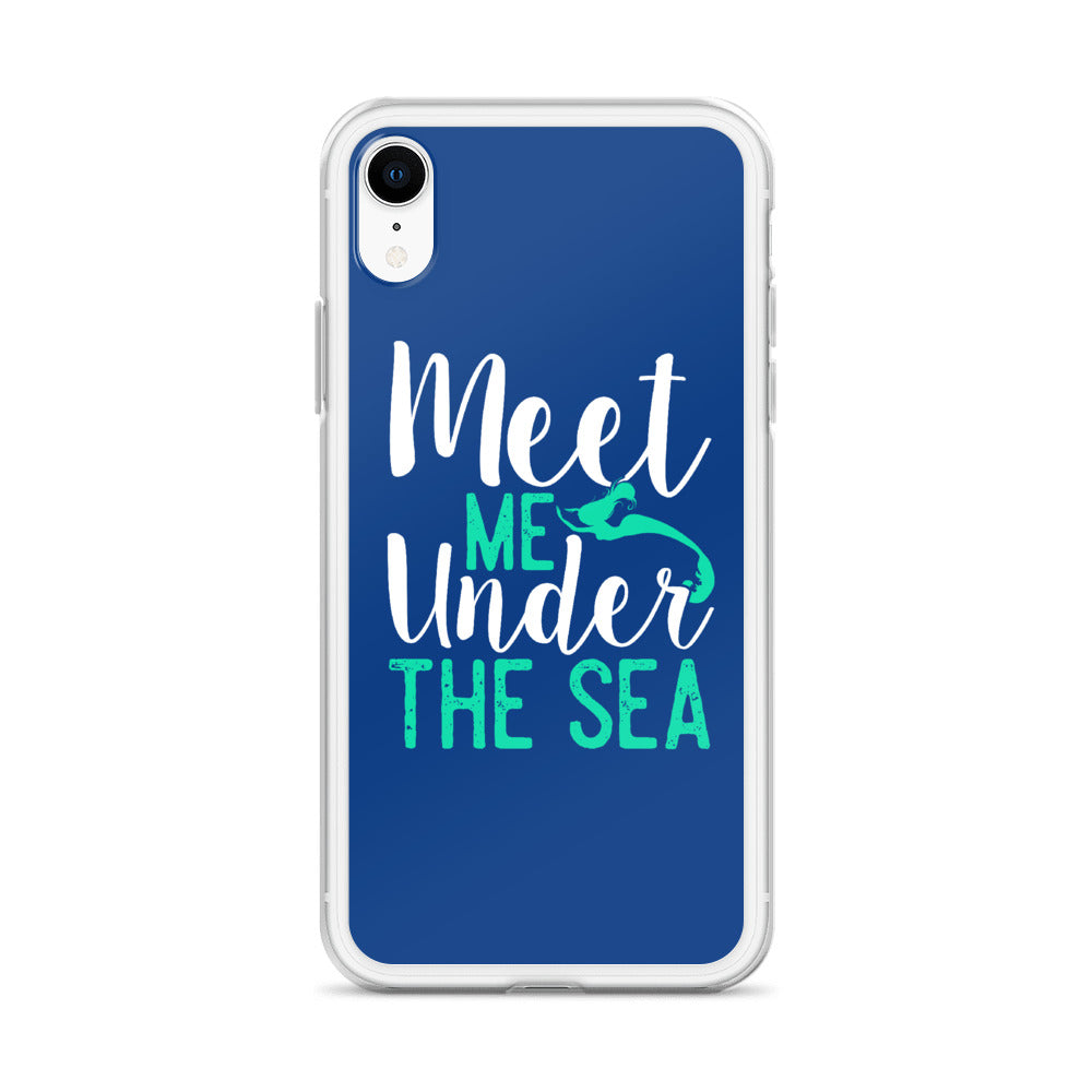 Meet Me Under the Sea iPhone Case Dark Blue - Splashing Apparel