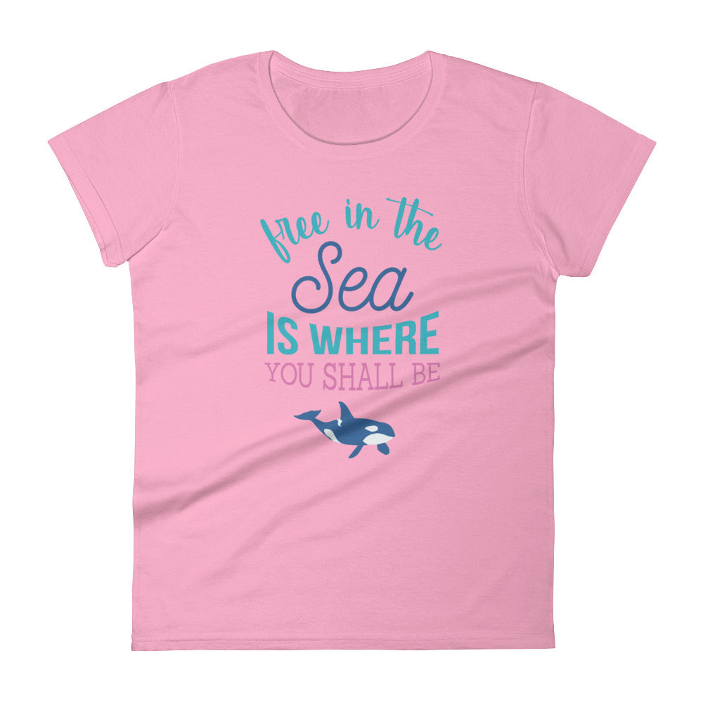 Free in the Sea Women's Shirt - Splashing Apparel