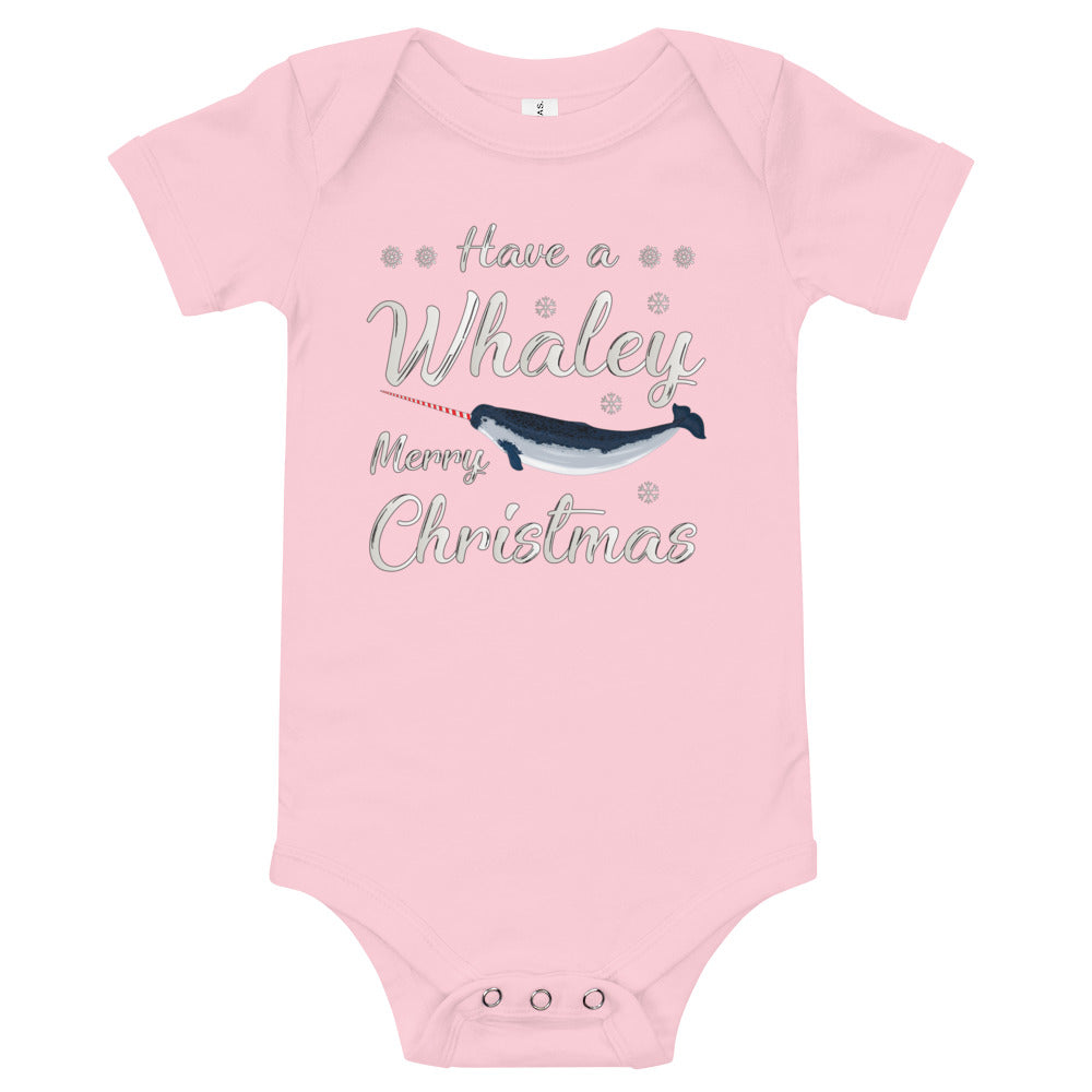 Candy Cane Narwhal Onesie - Splashing Apparel