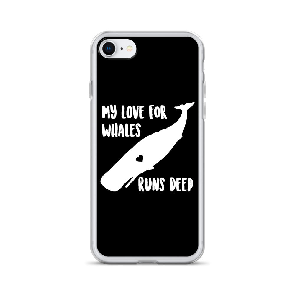 My Love Runs Deep iPhone Case Black - Splashing Apparel