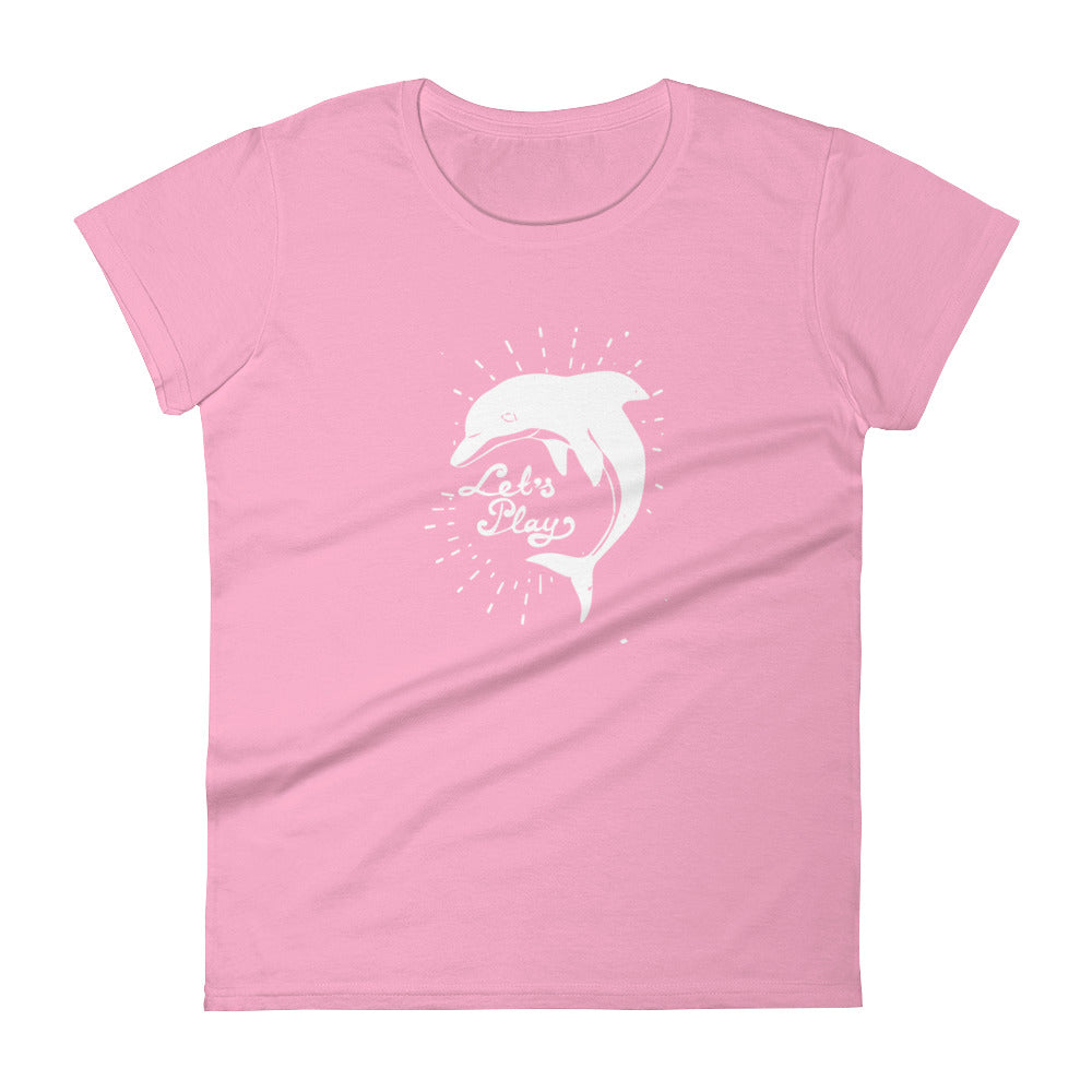 Let's Play Dolphin Women's Shirt - Splashing Apparel