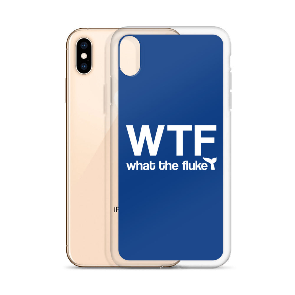 What the Fluke iPhone Case Dark Blue - Splashing Apparel