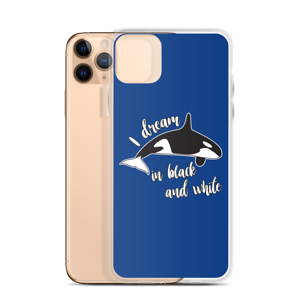 Dream in Black and White iPhone Case Dark Blue - Splashing Apparel