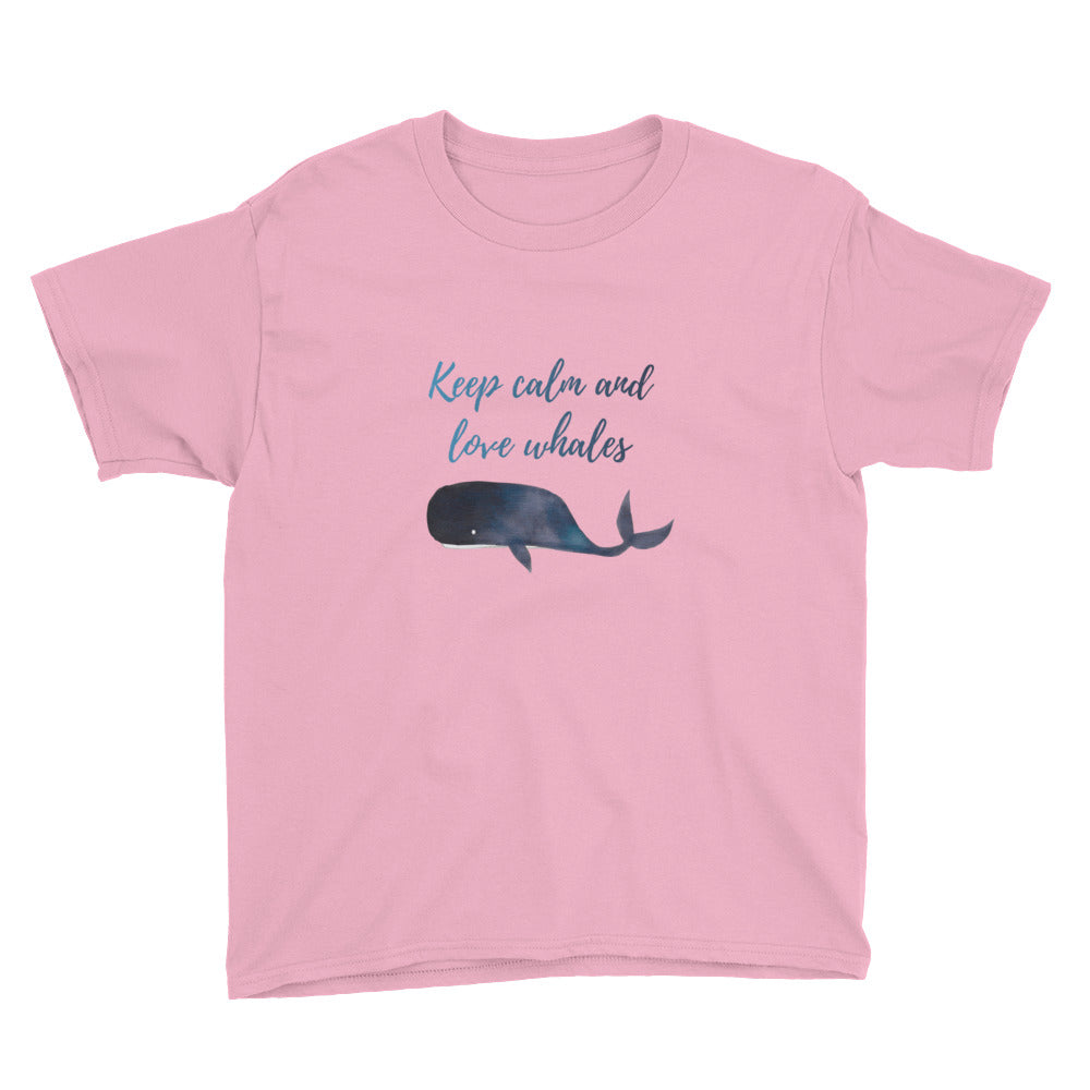 Keep Calm and Love Whales Kids Shirt - Splashing Apparel