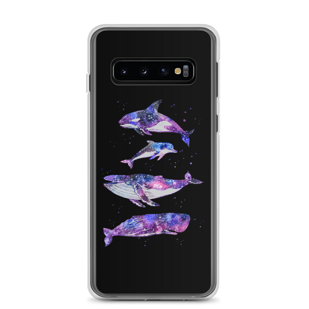 Stary Whales Samsung Case Black - Splashing Apparel