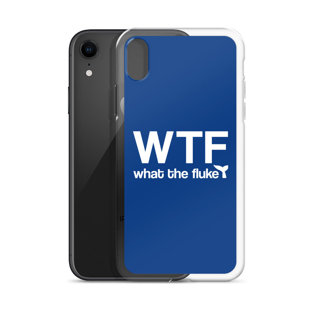 What the Fluke iPhone Case Dark Blue - Splashing Apparel
