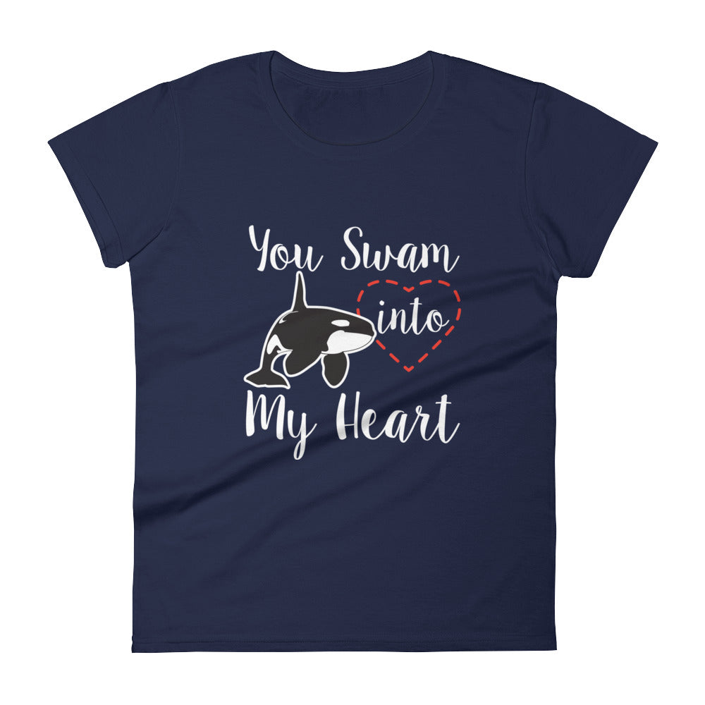 You Swam into My Heart Women's Shirt - Splashing Apparel