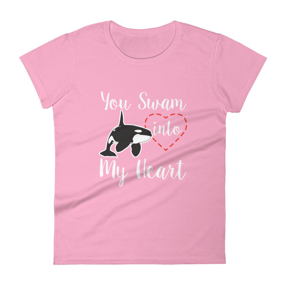 You Swam into My Heart Women's Shirt - Splashing Apparel