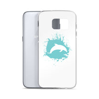Dolphin Splash Samsung Case White - Splashing Apparel