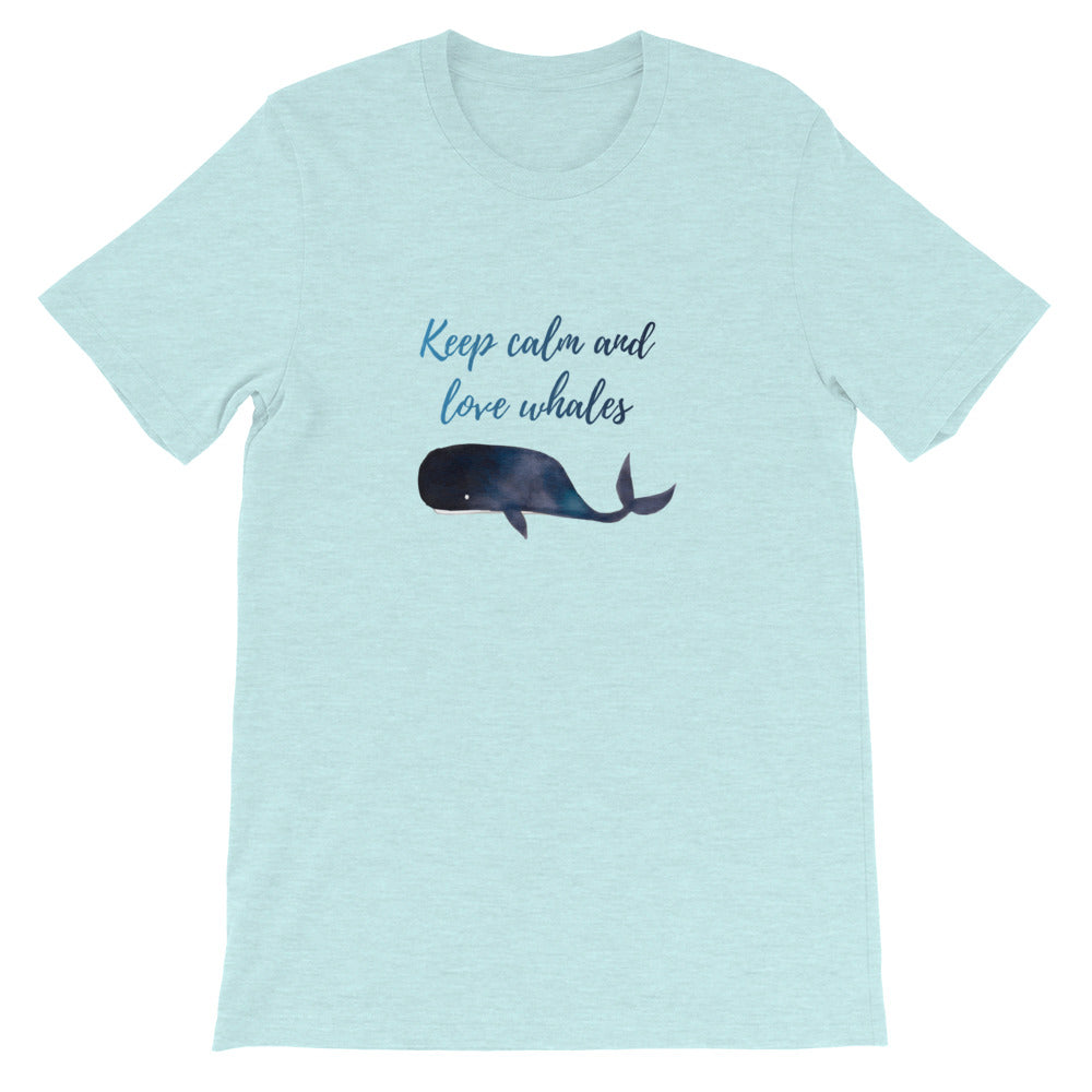 Keep Calm and Love Whales Tshirt - Splashing Apparel