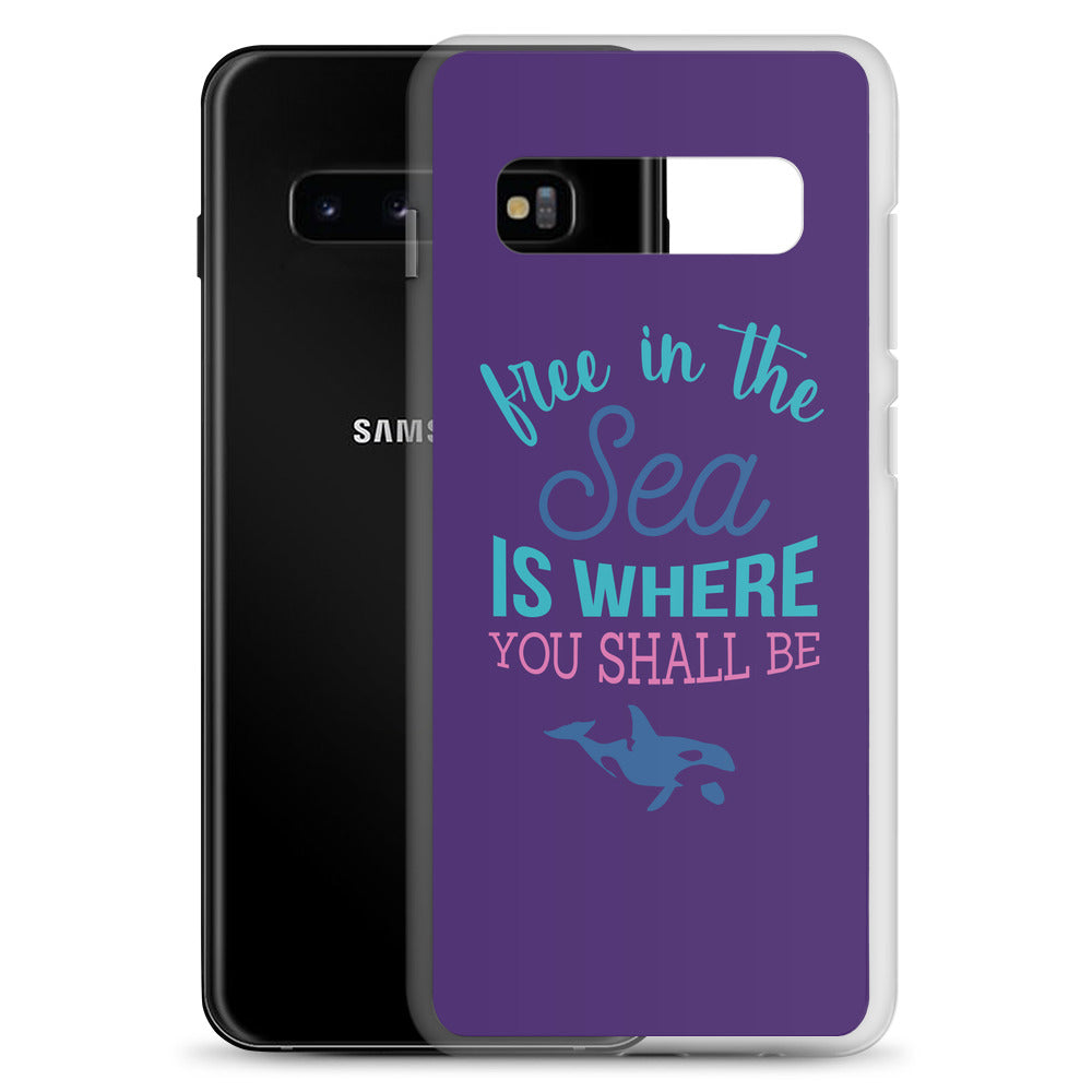 Free in the Sea Samsung Case Purple - Splashing Apparel