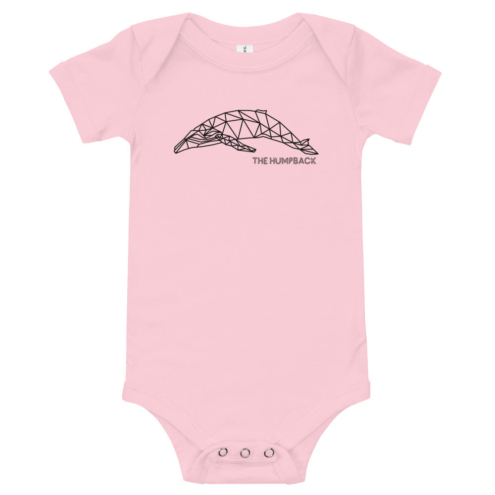 Geometric Humpback Whale Baby Onesie - Splashing Apparel