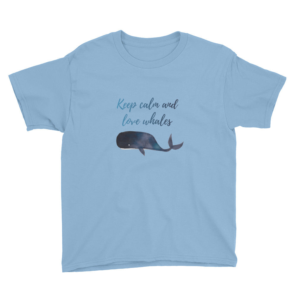 Keep Calm and Love Whales Kids Shirt - Splashing Apparel
