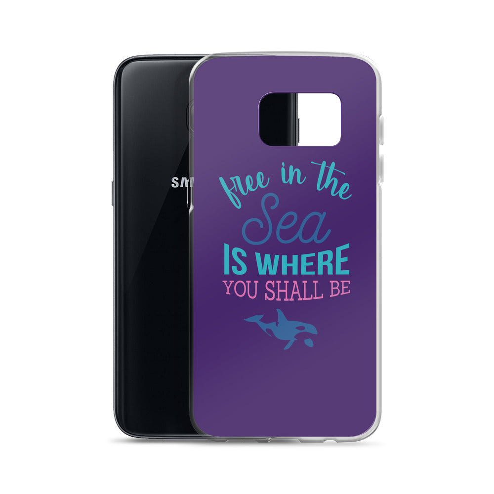 Free in the Sea Samsung Case Purple - Splashing Apparel