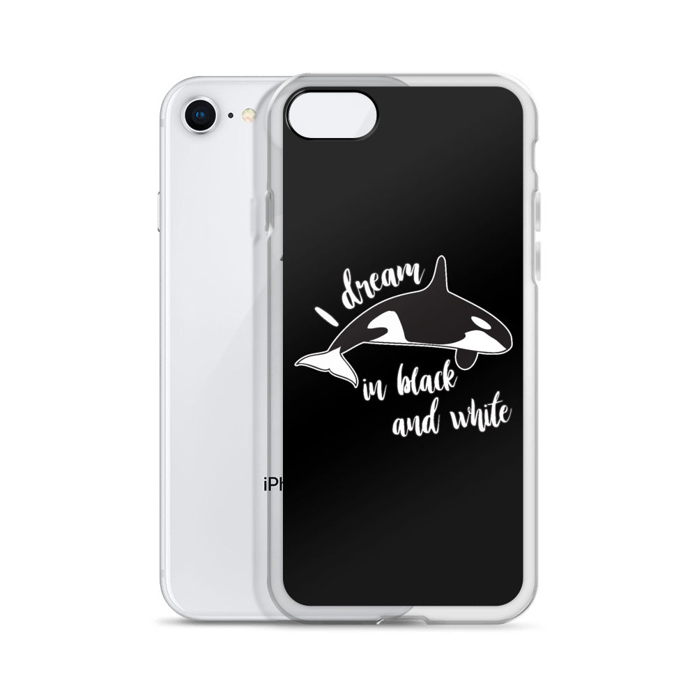 Dream in Black and White iPhone Case Black - Splashing Apparel