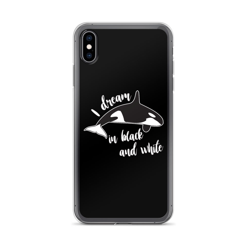 Dream in Black and White iPhone Case Black - Splashing Apparel