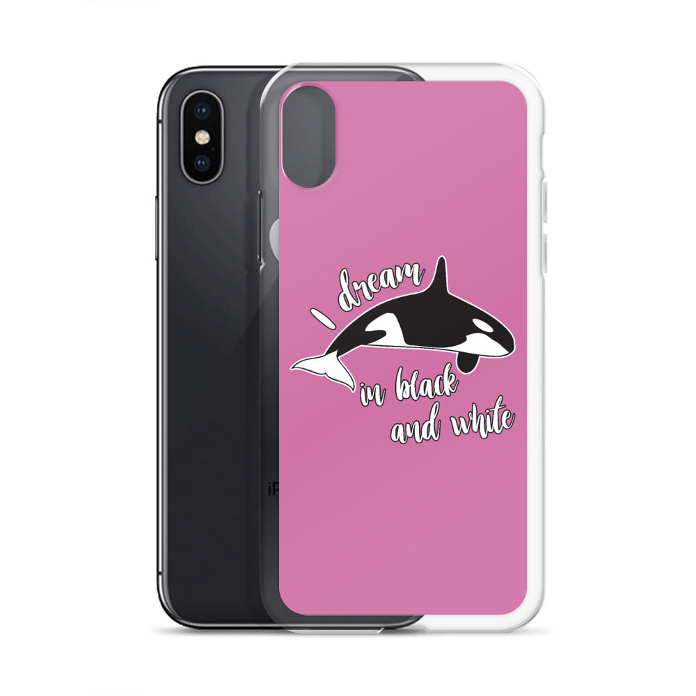 Dream in Black and White iPhone Case Pink - Splashing Apparel