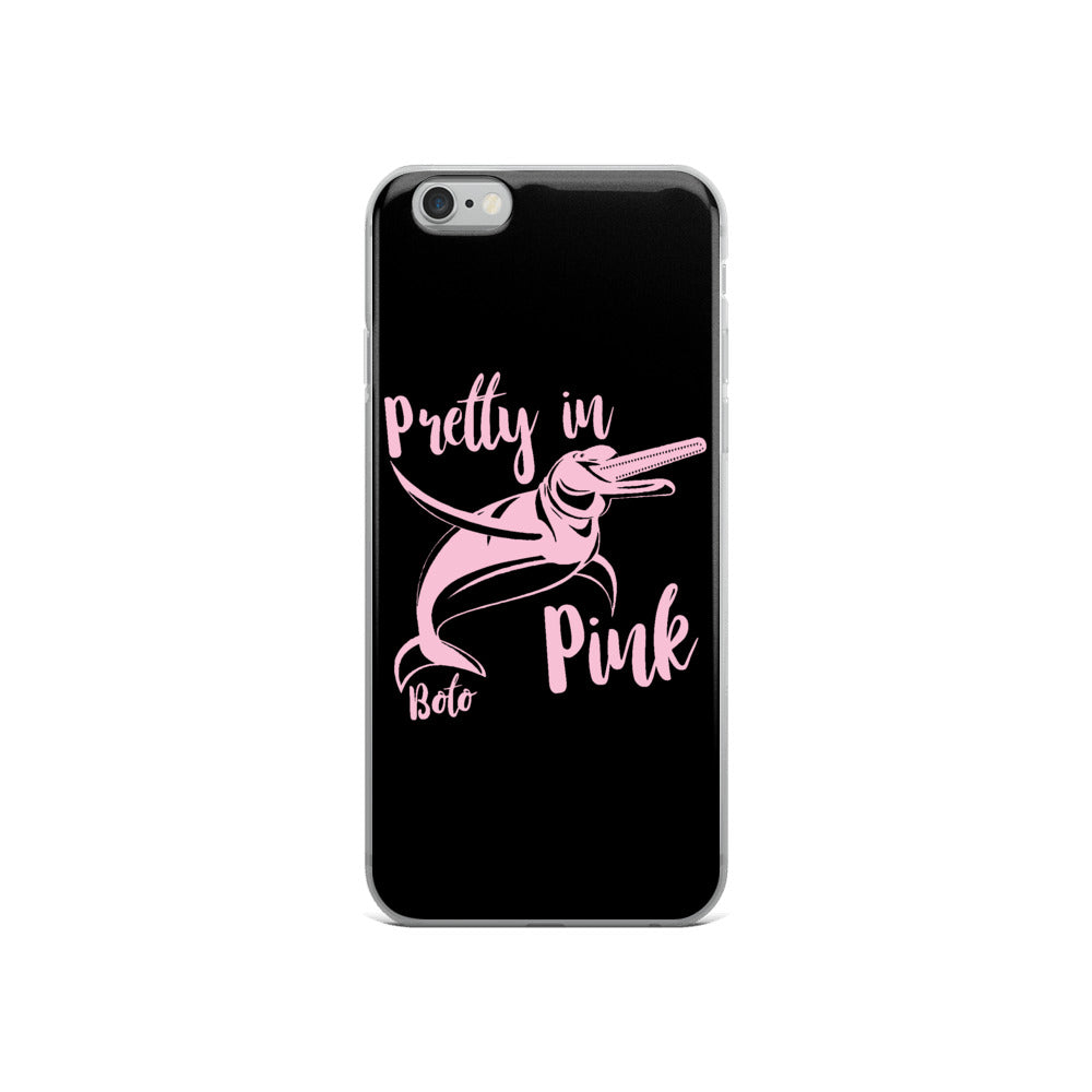 Pretty in Pink iPhone Case Black - Splashing Apparel
