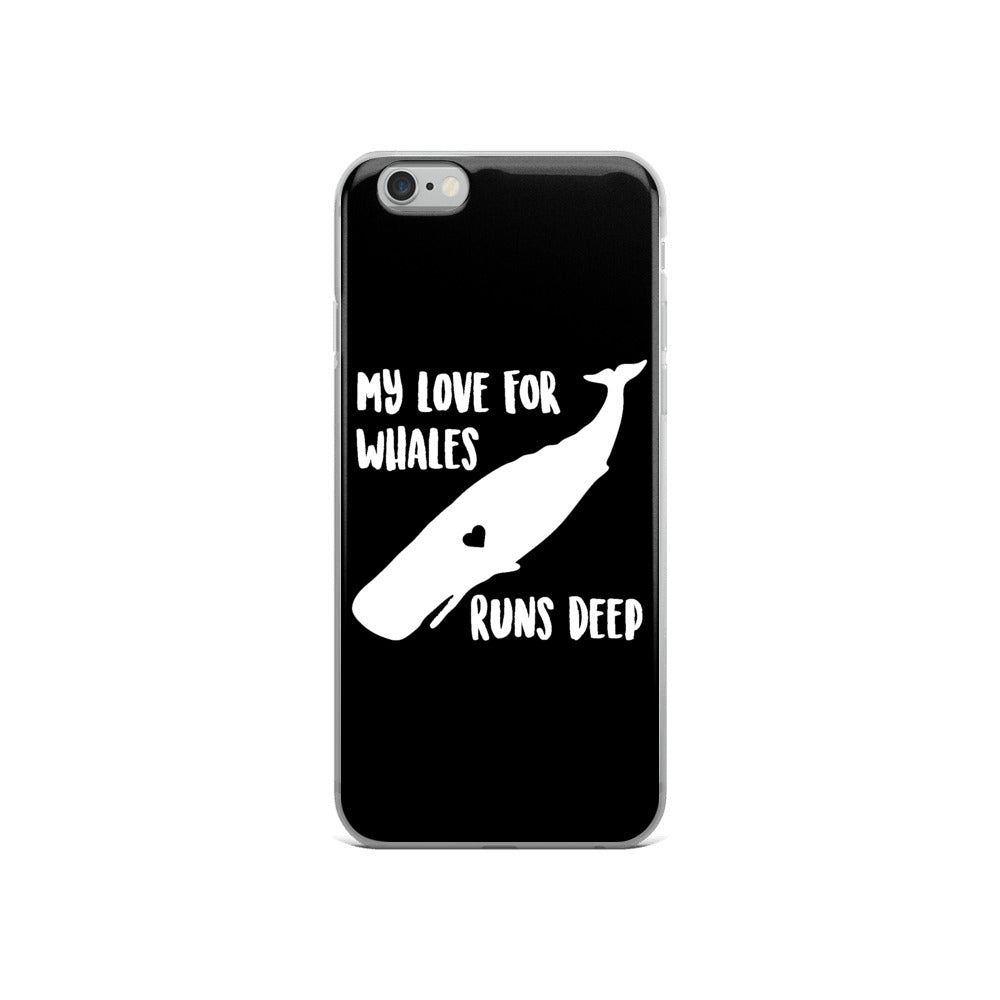 My Love Runs Deep iPhone Case Black - Splashing Apparel