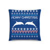 Christmas Dolphin Pillow - Splashing Apparel