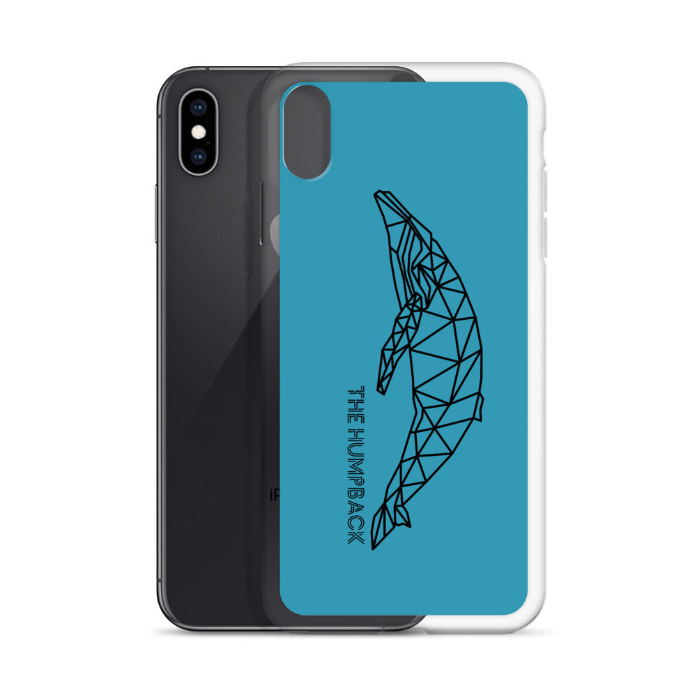 Geometric Humpback iPhone Case Blue - Splashing Apparel