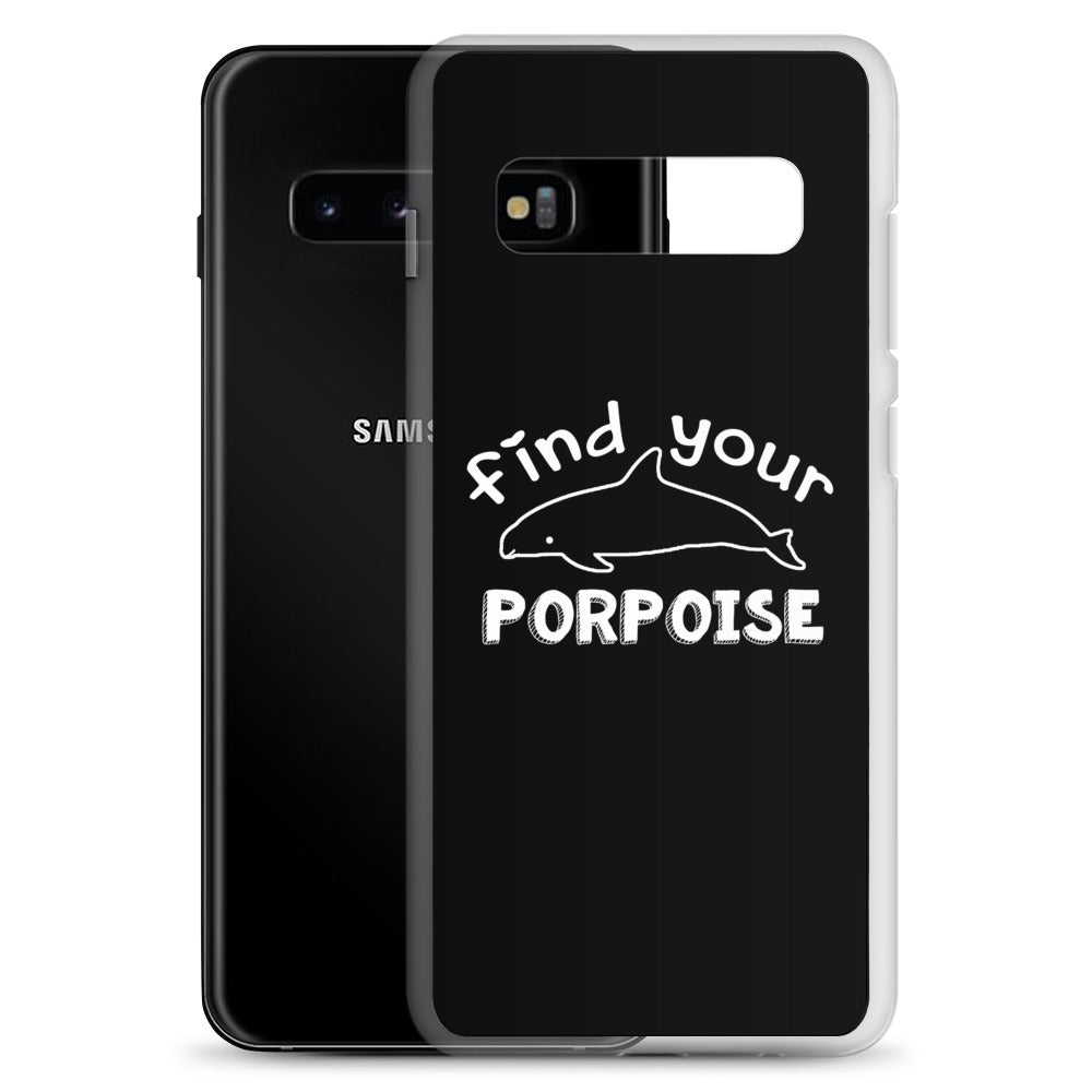 Find Your Porpoise Samsung Case Black - Splashing Apparel