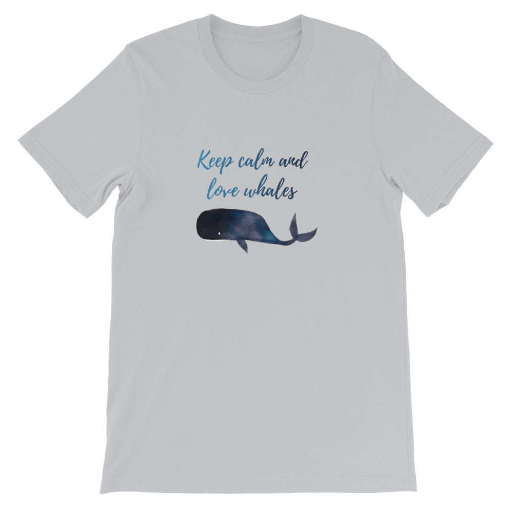 Keep Calm and Love Whales Tshirt - Splashing Apparel