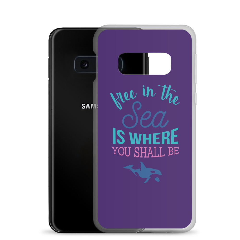 Free in the Sea Samsung Case Purple - Splashing Apparel