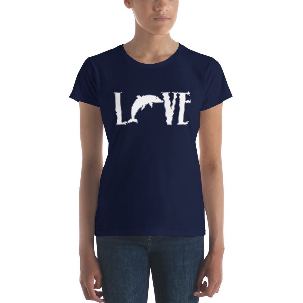 Love Dolphins Women's Shirt - Splashing Apparel