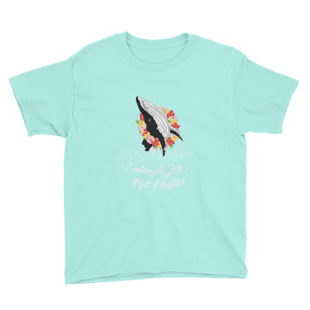 Entangle Leis Not Plastics Kids Shirt - Splashing Apparel