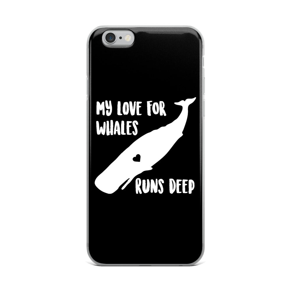 My Love Runs Deep iPhone Case Black - Splashing Apparel