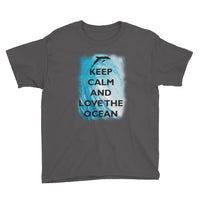 Keep Calm and Love the Ocean Kids Shirt - Splashing Apparel