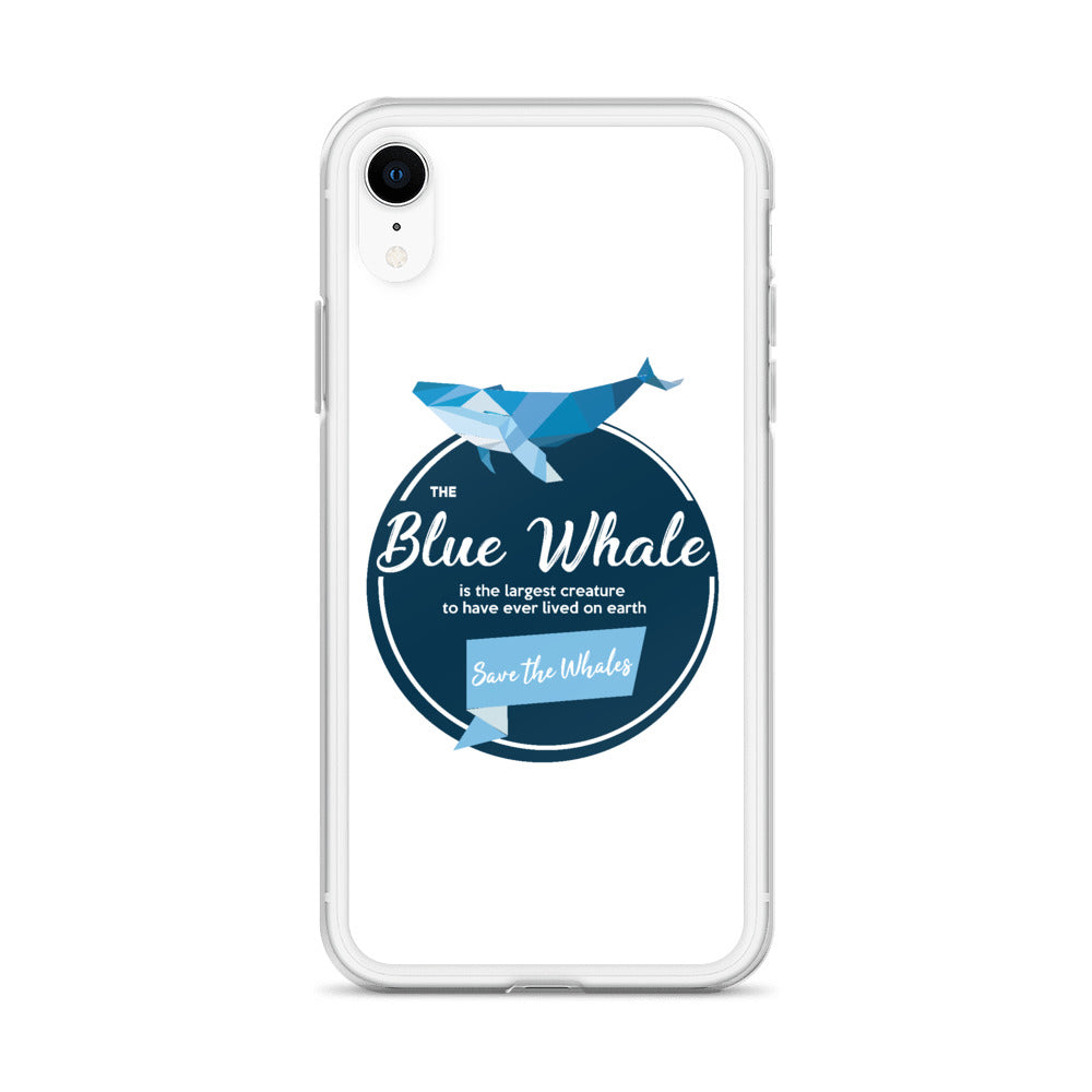Blue Whale iPhone Case White - Splashing Apparel