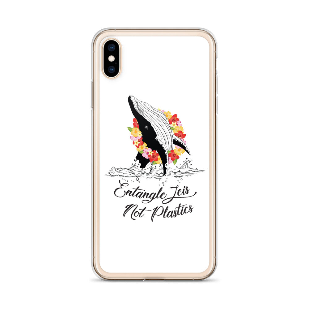 Entangle Leis Not Plastics iPhone Case White - Splashing Apparel