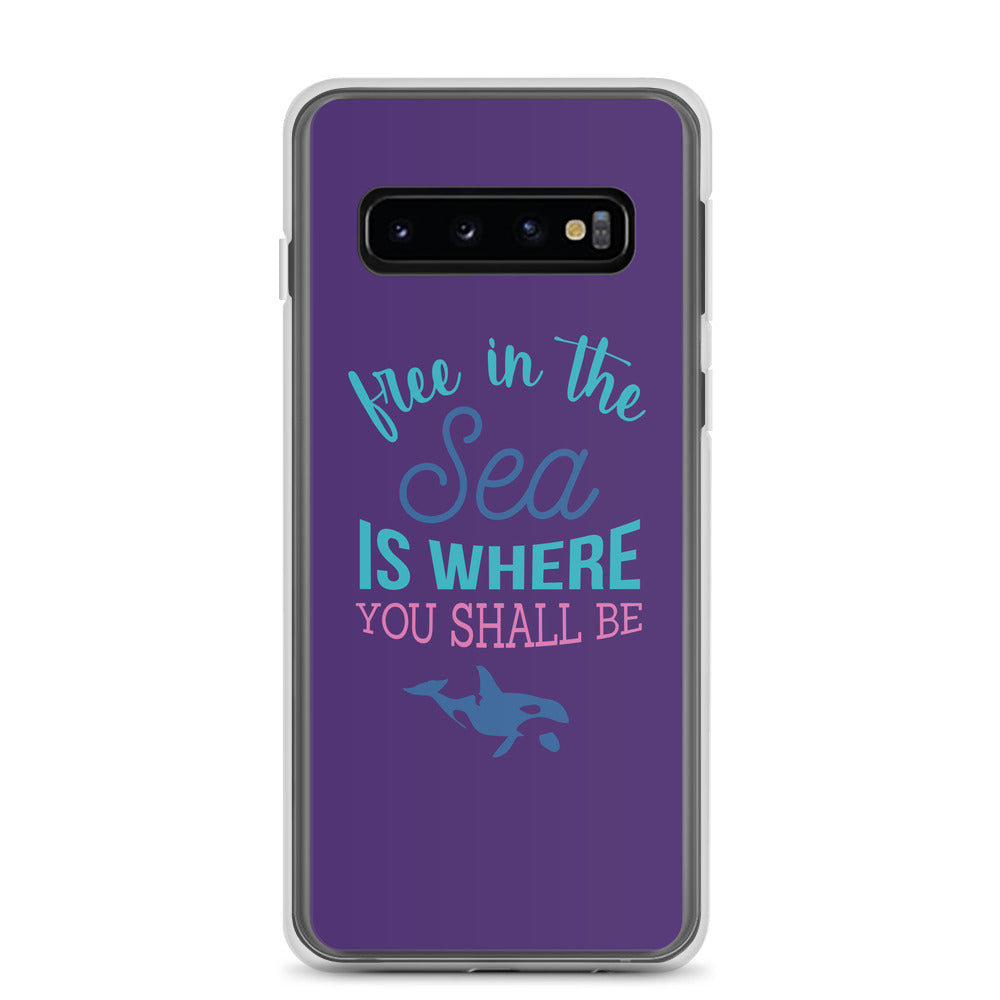 Free in the Sea Samsung Case Purple - Splashing Apparel
