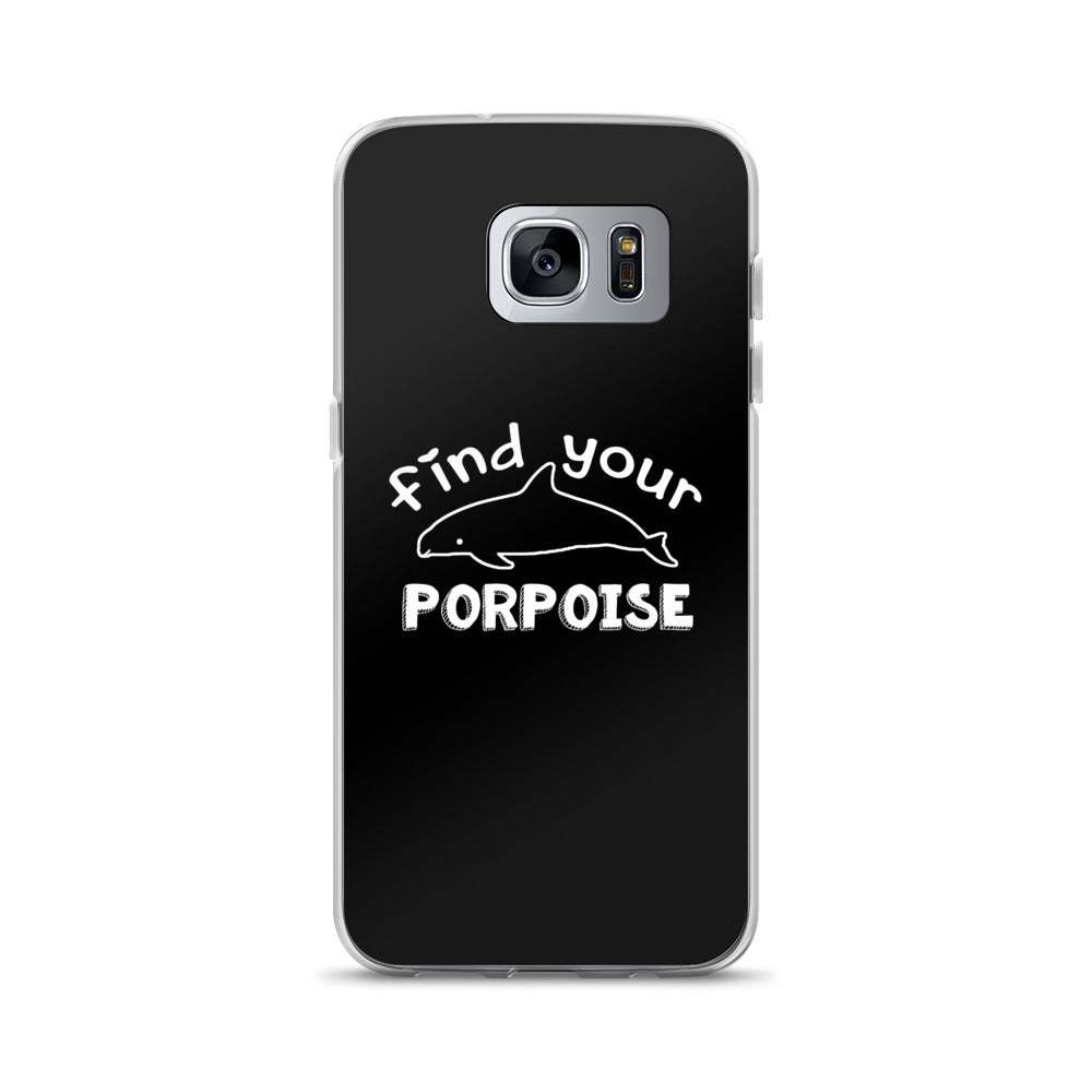 Find Your Porpoise Samsung Case Black - Splashing Apparel